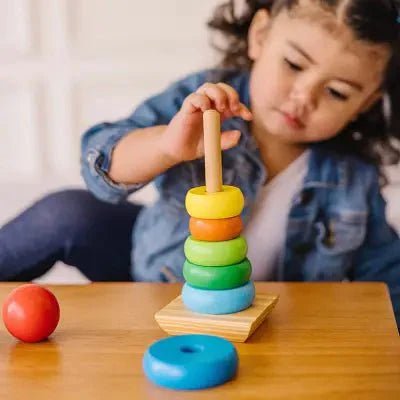 Jouet en Bois - WoodenToys™ - Tour arc - en - ciel - Mon bebe