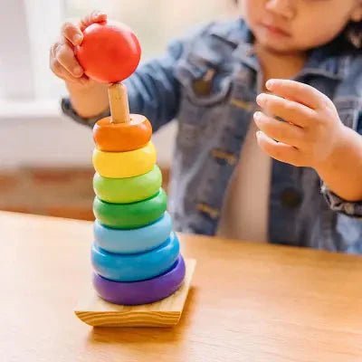 Jouet en Bois - WoodenToys™ - Tour arc - en - ciel - Mon bebe